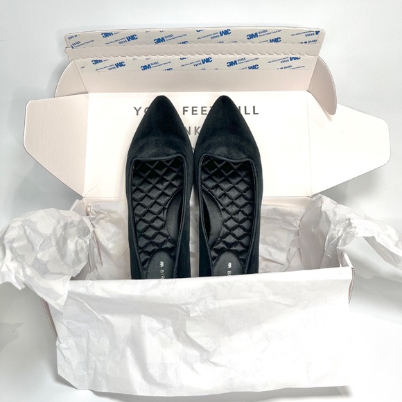 Birdies The Sparrow Pointy Loafer in Black Velvet 7.5 Black Velvet Loafers - Picture 7 of 13